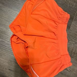 Orange Hotty Hot lululemon shorts